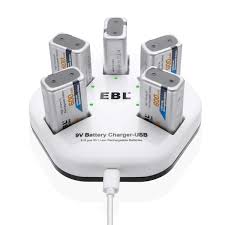Whether you choose lithium, rechargeable nimh, or 9 volt alkaline batteries, most fire departments suggest that you replace the battery in the smoke detector every six months. Ebl 9v Rechargeable Batteries Lithium Ion 9v 600mah Batteries 600mah 5 Packs With 5 Bay 9v Battery Charger 2a Input For Smoke Alarm Detectors