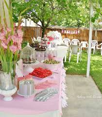 You can use pink and white ribbons and chiffons to create artistic drapes from. Pink Grey White Baby Girl Shower