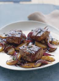Glazed Pork Tenderloin With Pear And Thyme Williams Sonoma Taste Pork Glaze Thyme Recipes Recipes