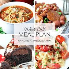 The ultimate list of themed dinner nights. Let S Dish Easy Meal Plan Week 33 Let S Dish Recipes