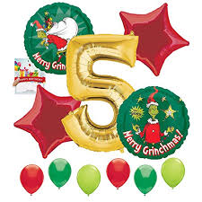 We have a huge collection of costumes and party supplies for halloween, comic expo, theme parties, birthdays and holidays. Grinch Party Supplies Merry Grinchmas Balloon Decoration Bundle 5th Birthday Wantitall