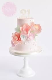 Floral pastel flower birthday cake. Pastel Floral 21st Birthday Cake Flower Cake 21st Birthday Cake Celebration Cakes