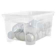 Small Transparent Plastic Box 1 Gallon Shop Ikea Ca Ikea Plastic Storage Ikea Samla Storage