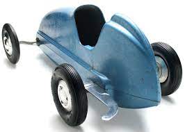 Antique Pedal Car Dooling Gas Powered 1946 Tether Racer Toy Car Seller Douglas Rosin3