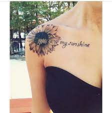 Http Tattoomagz Com Sunflower Tattoo Words And Sunflower Tattoo Sunshine Tattoo Sunflower Tattoo Shoulder Tattoos