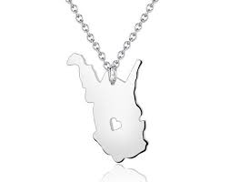 West Virginia Necklace West Virginia Pendant 18k Gold Plated State Necklace State Charm Map Necklace Map Necklace Virginia Necklace State Necklace