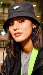 Prada Appliqued Shell Bucket Hat In 2020 Bucket Hat Outfit Outfits With Hats Outfit Of The Day
