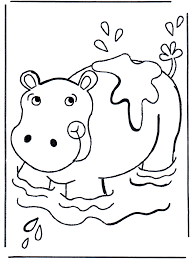 Baby Hippopotamus Colouring Pages Page 2 Hippo Crafts Animal Coloring Pages Coloring Pages