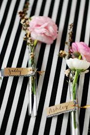Place cards are cute and all, but when you actually need to use them to distinguish meal choice you have to keep in mind their purpose: Diy Floral Glass Vial Place Cards Place Cards Wedding Favors Wedding Table