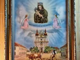 STARÝ RETRO SVATÝ OBRÁZEK PANNA MARIA VEL. CCA 10 CM