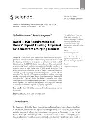 Pdf Basel Iii Lcr Requirement And Banks Deposit Funding Empirical Evidence From Emerging Markets