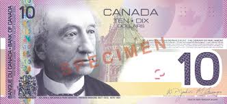 Canadian journey ten dollar note