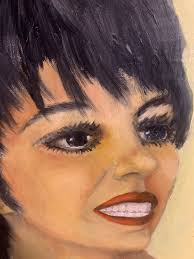 Lisa Minelli Öl 55x46 1995 von Rene Scherer (D'occasion) à Saanen pour CHF  59