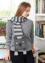 My somewhat nerdy friend likes to challenge my creativity by asking me to the first part of this challenge how do i knit a rainbow scarf? Tabby Cat Scarf Pattern By Fiona Goble Ravelry