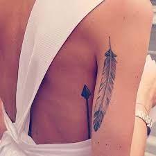back arm feather tattoo arka kol tuy dovmesi kus tuyu dovmeleri tuy dovme