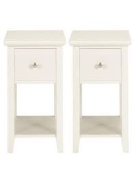 Set Of 2 Hastings Ivory Compact Bedside Tables Small Bedside Table Furniture Bedside Table Narrow Bedside Table