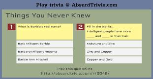If you fail, then bless your heart. Trivia Quiz Things You Never Knew