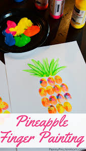 Pineapple Finger Painting Diy Crafts For Kids Easy Finger Painting Painting For Kids