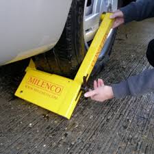 An axle wheel lock attaches to the caravan chassis. Milenco Winterhoff Ws3000 Elddis Hitch Lock The Caravan Accessory Store