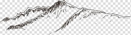Black Mountain Sketch Landscape Graphics Line Drawing Illustration Hand Drawn Line Mountains Transparent Background Png Clipart Hiclipart