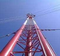 60m 3 Leg Steel Tubular Tower Self Supporting Microwave Transmission Tower
