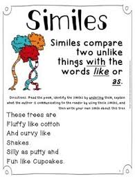 Similes And Metaphors Rl 5 4 Read Identify Determine The Meaning Similes And Metaphors Simile Words