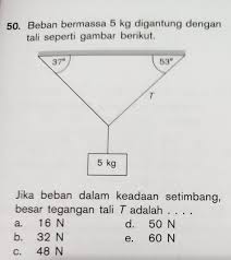 Maybe you would like to learn more about one of these? Beban Bermassa 5 Kg Digantung Dengan Tali Seperti Gambar Berikut Jika Beban Dalam Keadaan Setimbang Brainly Co Id