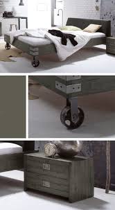 Massivholzbett Mit Rollen Im Industrial Design Tornio Massivholzbett Schlafzimmer Design Einrichtungsideen Schlafzimmer