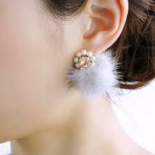 ピーチスワロ パールのグレーファーピアス ビーズジュエリー イヤリング ハンドメイド ヘアアクセサリー 作り方
