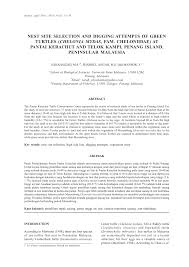 Odavad lennud marsruudil ramsar ➡ pulau panjang. Numbers Of Green Turtle Nests Located At 13 Beaches On Pulau Pinang Download Scientific Diagram