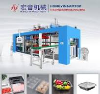 Full Automatic Plastic Vacuum Forming Three Station Thermoforming Machine