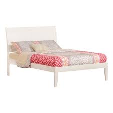 Adair platform queen upholstered bed. Atlantic Furniture Portland Full Platform Bed With Open Footboard White Ar8931002 Rona