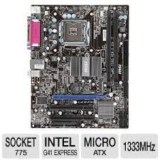 Msi G41m P26 Socket 775 G41 Motherboard Micro Atx Socket Lga775 Intel G41 Chipset 1333mhz Ddr3 Sata 3 0 Gb S Intel Gma X4500 7 1 Ch Audio Fast Ethernet Lan At Tigerdirect Com