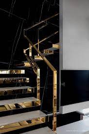 These Original And Exciting Modern Staircase Ideas Will Make Your Home Look Swank And Charming Stair Railing St Golden Decor Luxury Home Decor Stairs Design
