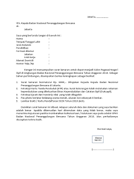 Manfaat menulis surat lamaran kerja ini antara. Bnpb Format Lamaran Cpns Bnpb T A 2018