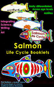Salmon Life Cycle Salmon Craft Salmon Shape Booklet Life Cycles Writing Art Winter Crafts