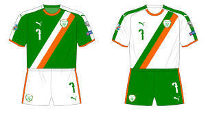 There is a logo of the sponsorer on the away kit. Fantasy Kit Friday Ireland In Puma Museumofjerseys Com
