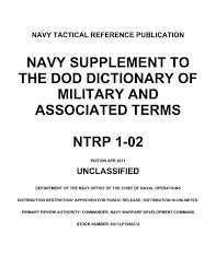 Navy Supplement To The Dod Dictionary Of Military And