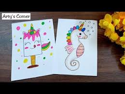 how to draw cute unicorn icecream seahorse kawaii cute drawing easy draw cute things how to draw youtube easy drawings cute unicorn cute drawings