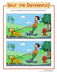 Large print free printable spot the difference puzzles for adults. Spot The Difference Printable