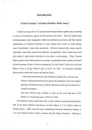 Fictions of Crisis": A Comparative Study of Some Aspects of Fictions by D.  H. Lawrence and Thomas Mann YOUNG Ada A Th