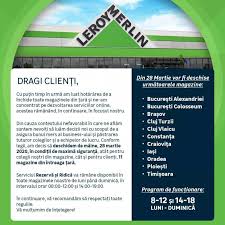Leroy merlin is involved in improving housing and living environment of people in the world. Program Magazin Leroy Merlin Brasov