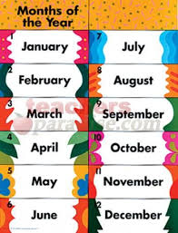 Printable Months Of The Year Chart Google Search Months In A Year Speaking Activities English Thank You Song