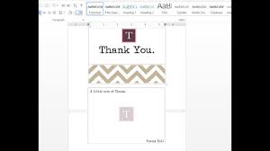 Visit this link to download a burris computer forms template, for versions. How To Make Double Sided Personalized Thank You Cards With Ms Word Youtube