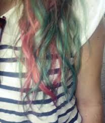Crepe Paper Hair Dye Hair Color Blue Diy Ombre Hair Hair Color