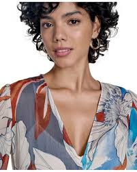 Black Dress Wrap Dress Macy's Calvin Klein Bell Sleeve Dress Maison Tara  Chiffon Midi Dress In