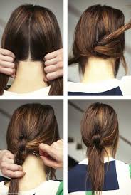 Short hair is easy to maintain. The Hair Tie Ponytail Hairstyles Easy Hair Knot Hair Styles