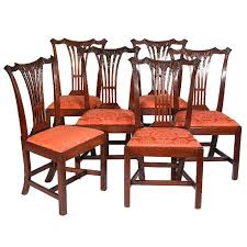 Set Of Six Carved Mahogany Chippendale Side Chairs Philadelphia Circa 1780 Side Chairs Chair Chippendale Chairs