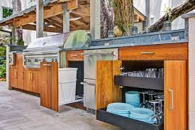 Teak Cabinets With Slab Door Lynx 54 Grill Double Side Burner And Drawer Fridge North Dallas Wildwood Outdoor Outdoor Kitchen Kitchen Design Kitchen