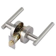 Toledo Fine Locks Italica Satin Nickel Privacy Bed Bath Door Lever Set Cv1920it Us15 Door Levers Home Depot Steel